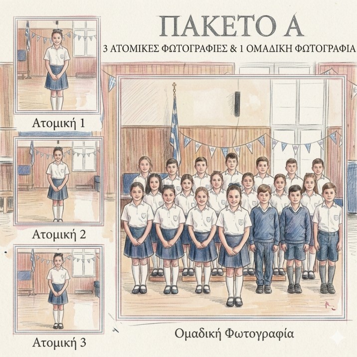 ΠΑΚΕΤΟ (3 ΦΩΤΟΓΡΑΦΙΕΣ & 1 ΟΜΑΔΙΚΗ)