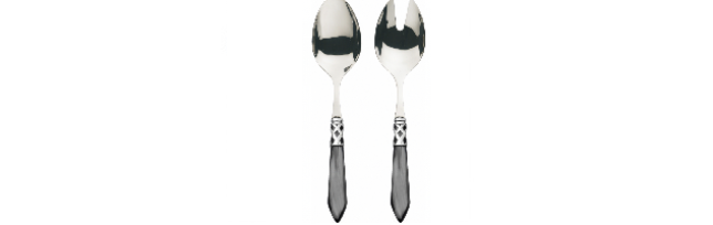 2-PC SALAD SET "ALADIN" BLACK COLOUR - B06ALCNM-N4214/15