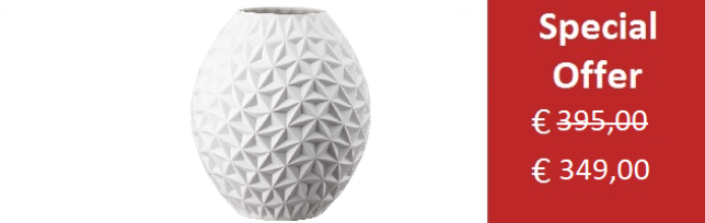 VASE "PHI" SPINDRIFT WHITE H:25 CM - R10-14604-100102-26025