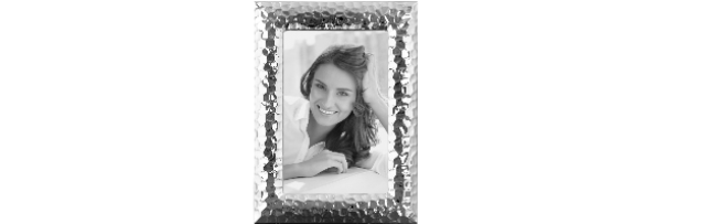 SILVER-PLATE PHOTO FRAME HAMMERED "CLEO" 13X18 CM - F01133181