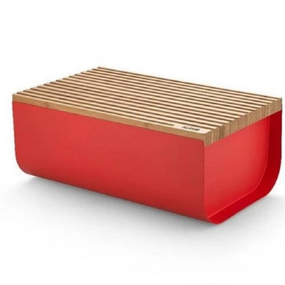 BREAD BOX / BREAD BIN RED "MATTINA" - A10BG03R