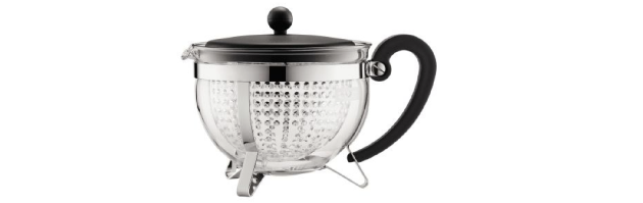 CHAMBORD TEA POT 1.30 LT, W.PLASTIC LID, HANDLE & KNOB, BLACK - B041970-01