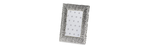 VARNISHED SILVER-PLATE PHOTO FRAME "DIAMOND" 10X15 CM - H0730093