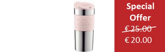 TRAVEL MUG VACUUM PALE PINK COLOUR SMALL 0.35 LT - B0411068-340