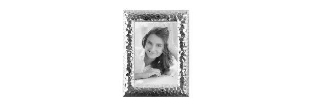 SILVER-PLATE PHOTO FRAME HAMMERED "CLEO" 10X15 CM - F01133180