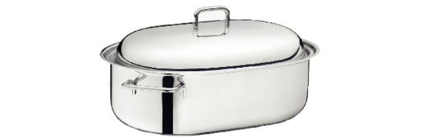 OVAL ROASTER "IVO" S/S 40 X 27.5 X 20 CM, 7.3 LT - M0212401