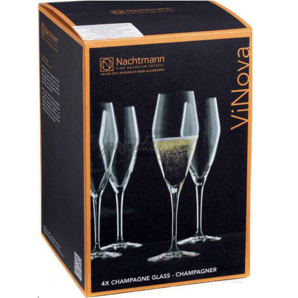 SET OF 4 CHAMPAGNE GLASSES "VINOVA" - N02098075