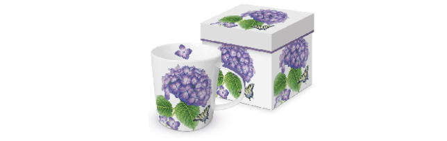 TREND MUG - GIFT BOX "HYDRANGEA & BUTTERFLY" - P02604094