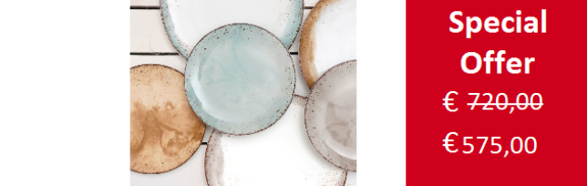 "BLEND" 54 PIECES PORCELAIN DINNER SET FOR 12 BY SPAL - S02-BLEND