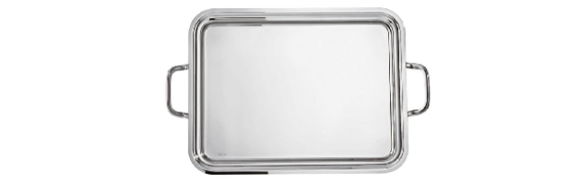 TRAY OBLONG W. HANDLES "ELITE" S/STEEL 40X26 CM - S1256024-40