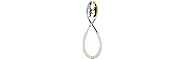 SALAD TONGS WHITE / GOLD "KISS" - B0643-7003DR/C1U